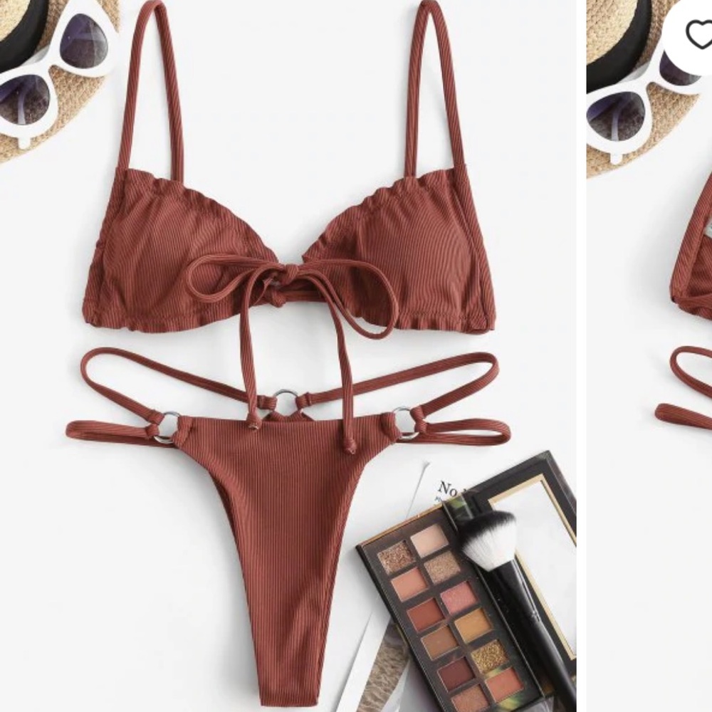 Ribbed Tie front bikini!